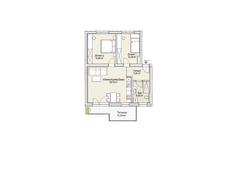 Wohnung zum Kauf 548.000 € 3 Zimmer 68,4 m² Dorf 3a Aldrans 6071