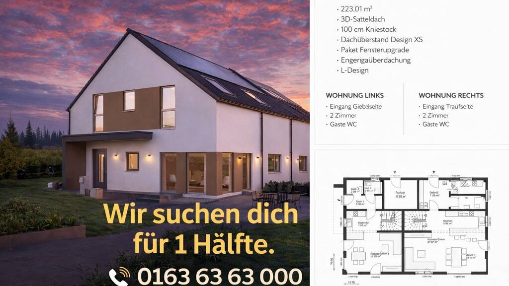Doppelhaushälfte zur Miete - Erstbezug 1.300 € 3 Zimmer 100 m² 475 m² Grundstück Polch 56751