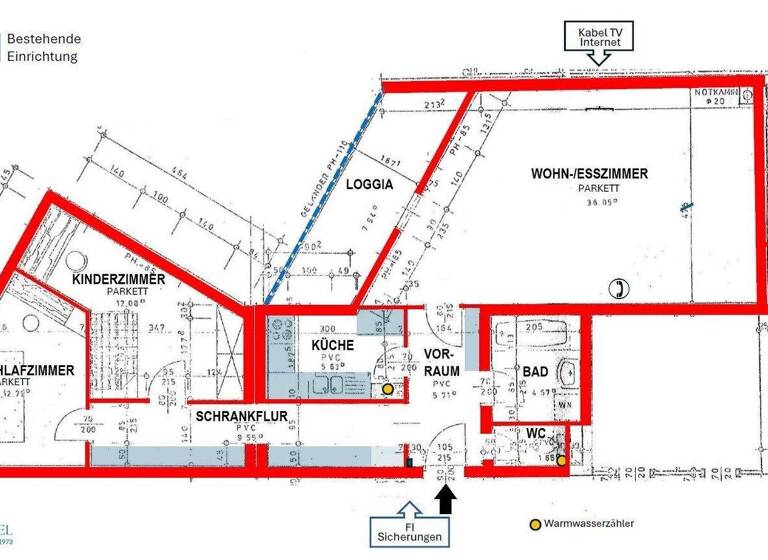 Wohnung zur Miete 1.300 € 3 Zimmer 88 m² 6. Geschoss Wien,Alsergrund 1090