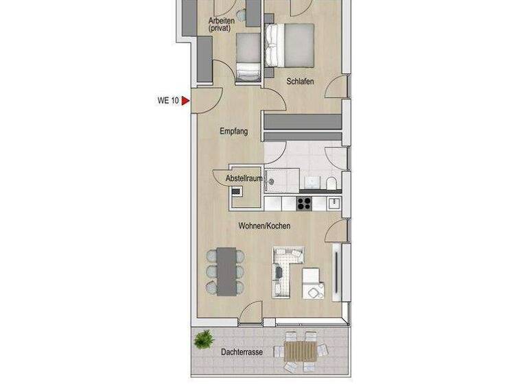 Wohnung zur Miete - Erstbezug 2.490 € 3 Zimmer 89 m² 2. Geschoss Trudering-Riem München 81825