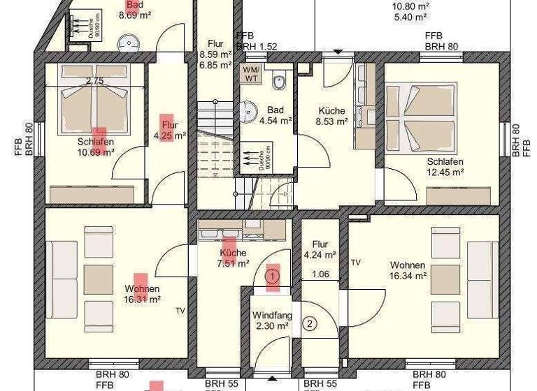 Terrassenwohnung zur Miete 399 € 2 Zimmer 52 m² EG frei ab 01.05.2026 Samtens 18573