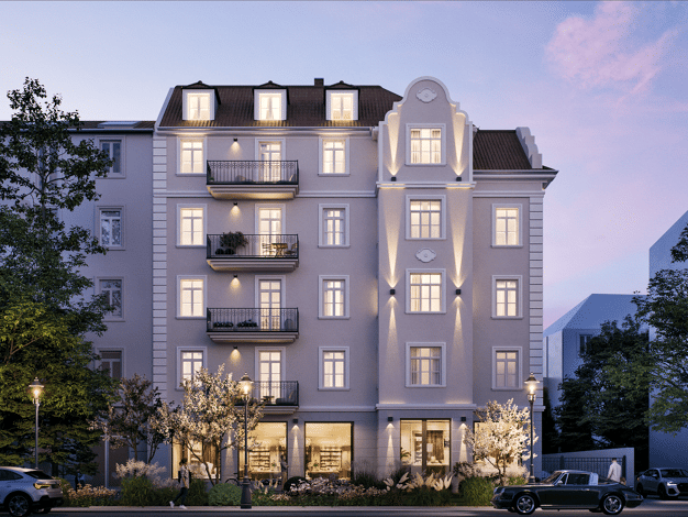 Wohnung zum Kauf - Neubau provisionsfrei 1.219.000 € 3 Zimmer 85,5 m² 1. Geschoss Nymphenburger Straße 176 Neuhausen-Nymphenburg München 80634