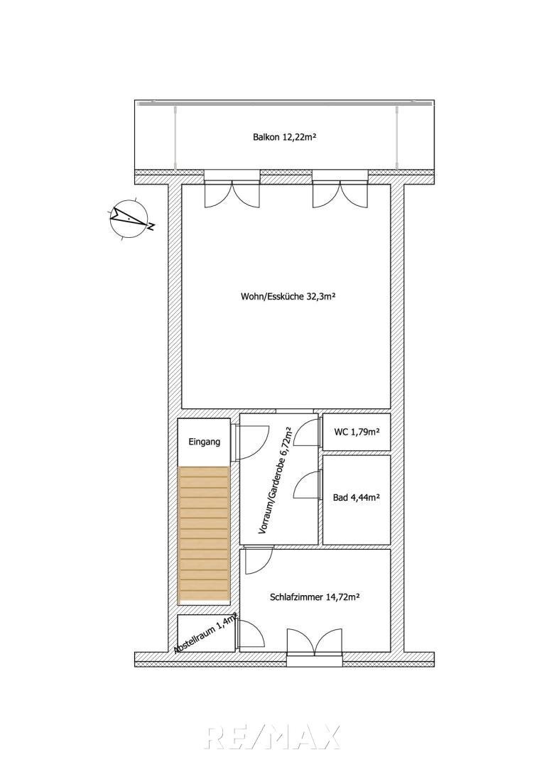 Wohnung zum Kauf 189.000 € 1,5 Zimmer 61,9 m²<br/>Wohnfläche Maßenbergstraße Leoben 8700