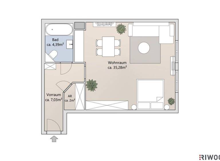 Wohnung zum Kauf 290.000 € 2 Zimmer 5. Geschoss Wien 1020