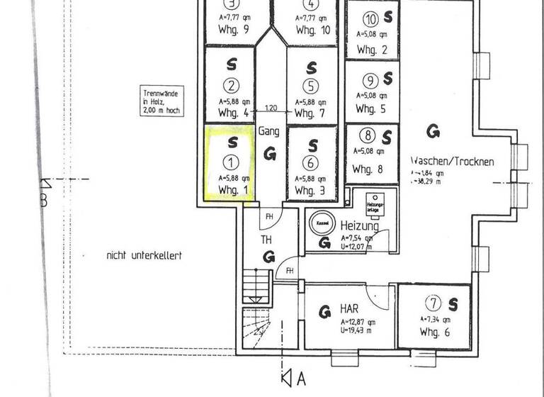 Wohnung zur Miete 435 € 3 Zimmer 74,5 m² 1. Geschoss frei ab 01.05.2026 Bahnhofstraße 5 Großengottern 99991