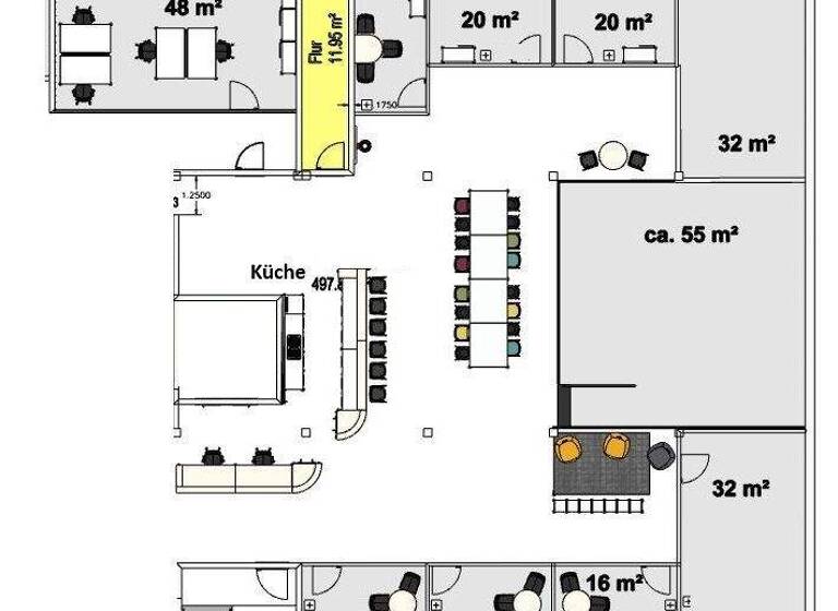 Bürofläche zur Miete provisionsfrei 3.750 € 1 Zimmer 350 m² Bürofläche Emsstraße 18 Osternburg Oldenburg 26135