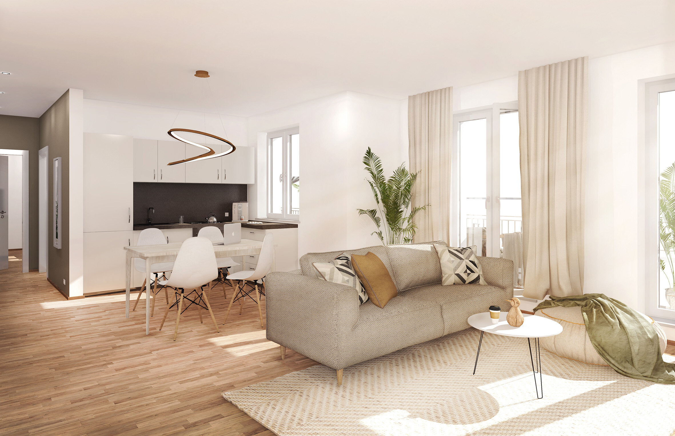 Wohnung zur Miete 686 € 2 Zimmer 49 m²<br/>Wohnfläche 7.<br/>Geschoss Prager Straße 109 Reudnitz-Thonberg Leipzig 04317