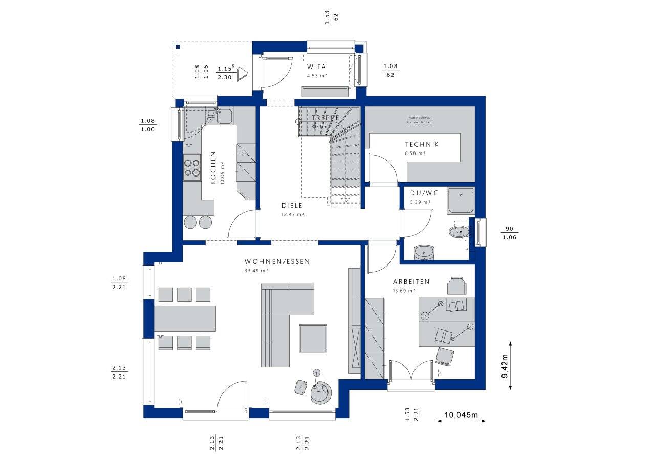 Einfamilienhaus zum Kauf provisionsfrei 525.997 € 5 Zimmer 152 m²<br/>Wohnfläche 572 m²<br/>Grundstück Gschwend Gschwend 74417