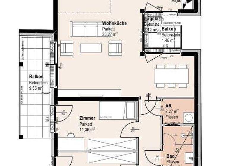 Wohnung zum Kauf 865.200 € 4 Zimmer 105,2 m² 2. Geschoss Siebenbrunnengasse 44 Wien 1050