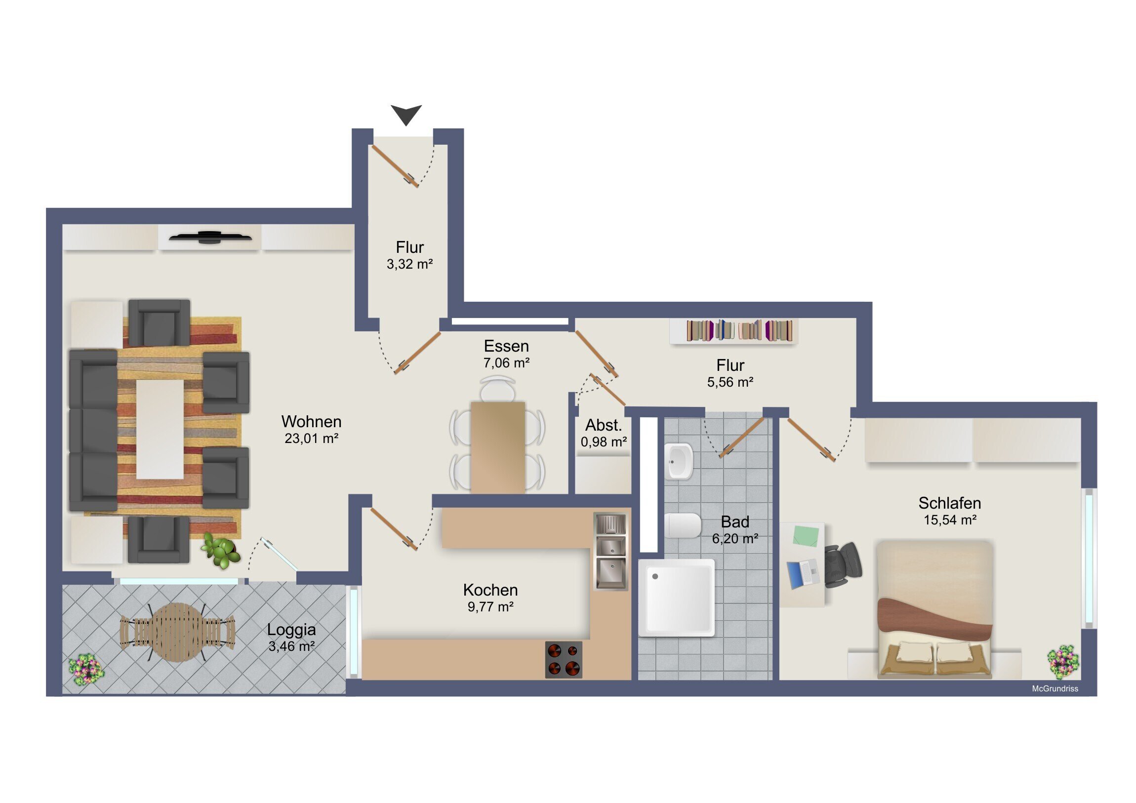 Wohnung zum Kauf 139.000 € 2,5 Zimmer 74 m²<br/>Wohnfläche Höntrop Bochum 44869