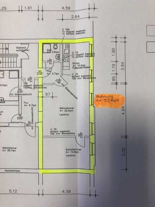 Wohnung zur Miete 340 € 2 Zimmer 53,4 m²<br/>Wohnfläche 1.<br/>Geschoss 01.02.2025<br/>Verfügbarkeit Hohe Straße 16a Bernburg Bernburg 06406