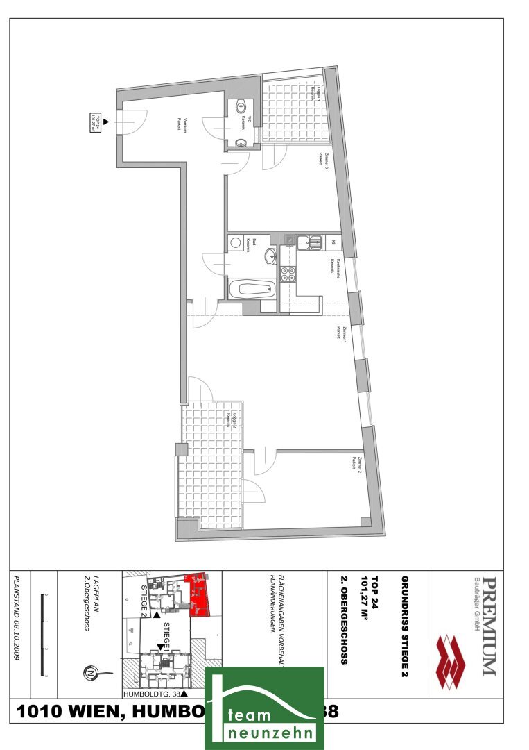 Wohnung zur Miete 828 € 3 Zimmer 101,8 m²<br/>Wohnfläche 2.<br/>Geschoss Humboldtgasse 38 Wien 1100