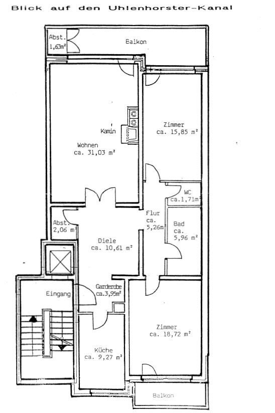 Wohnung zum Kauf 1.250.000 € 3 Zimmer 115 m²<br/>Wohnfläche 2.<br/>Geschoss ab sofort<br/>Verfügbarkeit Gustav-Freytag-Straße xx Ohlsdorf Hamburg 22085