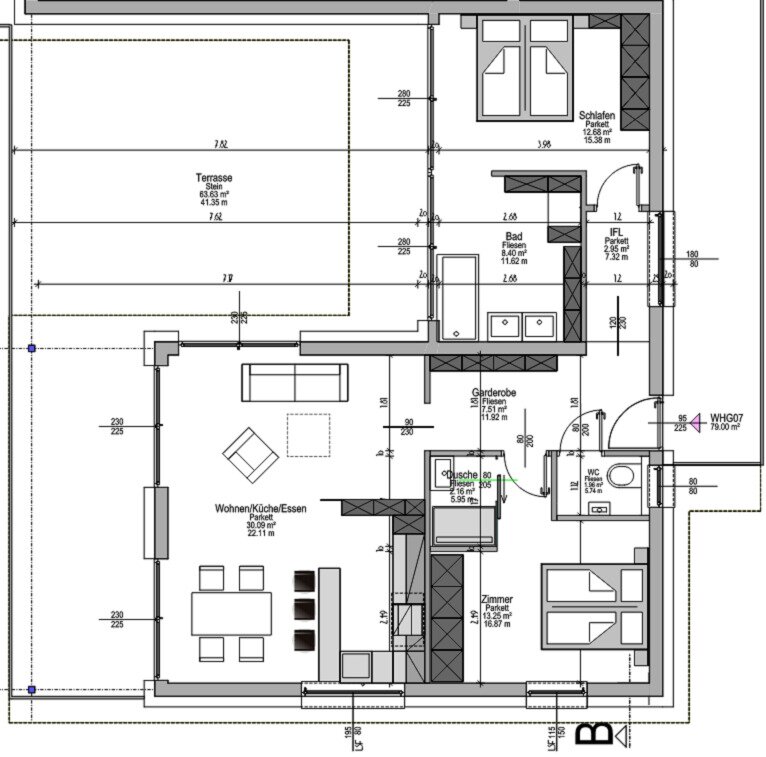 Penthouse zum Kauf 462.000 € 3 Zimmer 79 m²<br/>Wohnfläche 2.<br/>Geschoss Jakomini Graz 8042