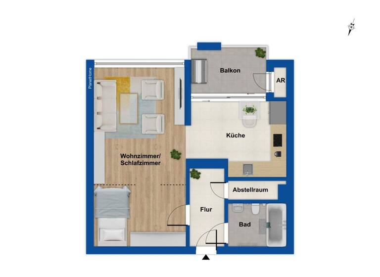 Wohnung zum Kauf provisionsfrei 65.000 € 1 Zimmer 45 m² 4. Geschoss Altena 58762