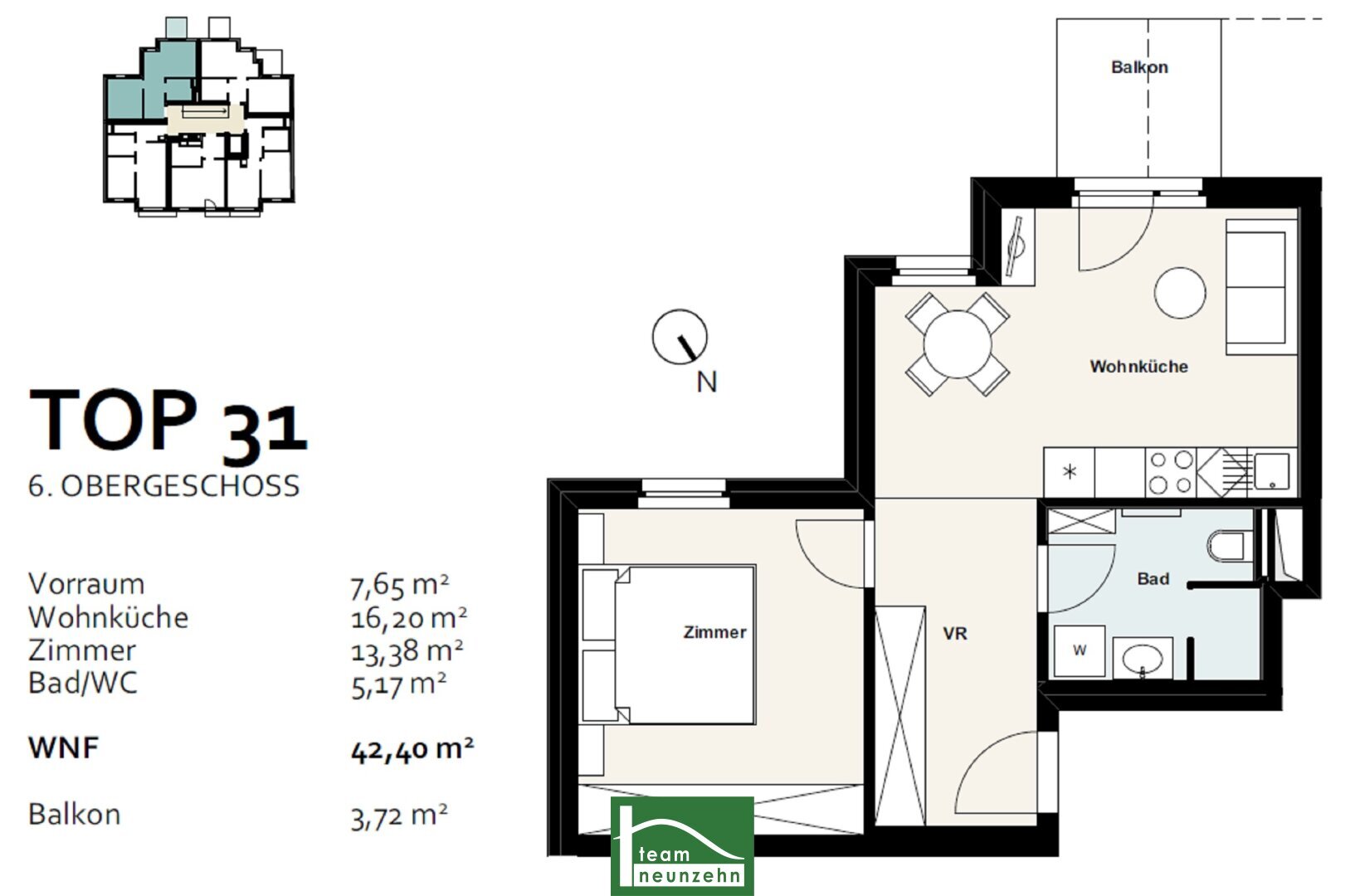 Wohnung zum Kauf 299.001 € 2 Zimmer 42,8 m²<br/>Wohnfläche 6.<br/>Geschoss Inzersdorfer Straße 121 Wien 1100