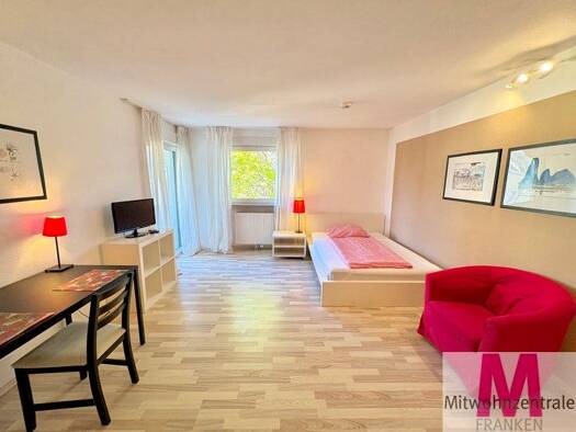 Wohnung zur Miete Wohnen auf Zeit 590 € 1 Zimmer 24 m² frei ab 01.09.2025 Südstadt Fürth 90763