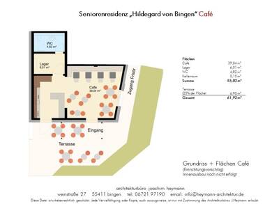Café/Bar zur Miete provisionsfrei 930 € 62 m² Gastrofläche Veronastraße 3 Bingen Bingen am Rhein 55411