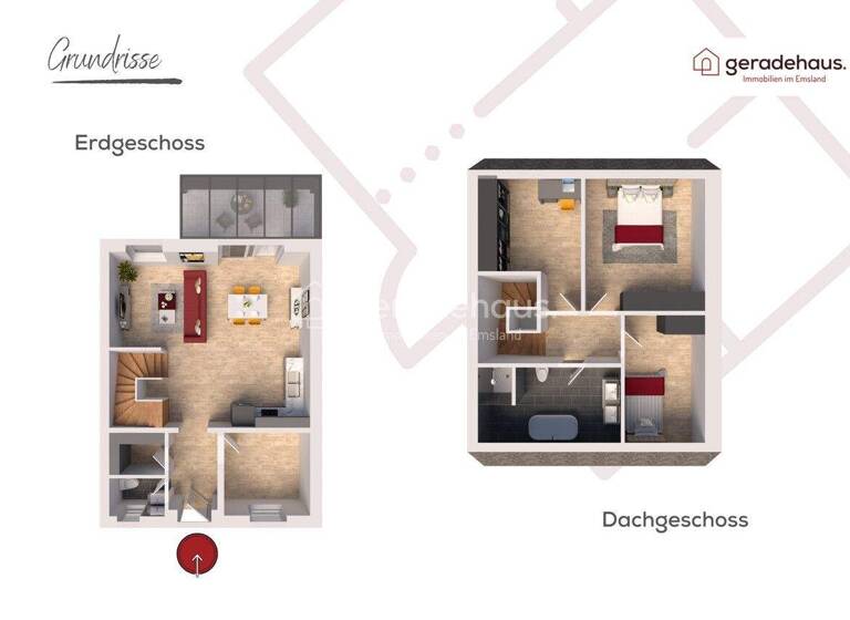 Reihenmittelhaus zum Kauf 299.000 € 4 Zimmer 107,7 m² 241,4 m² Grundstück Schepsdorf Lingen / Schepsdorf 49808