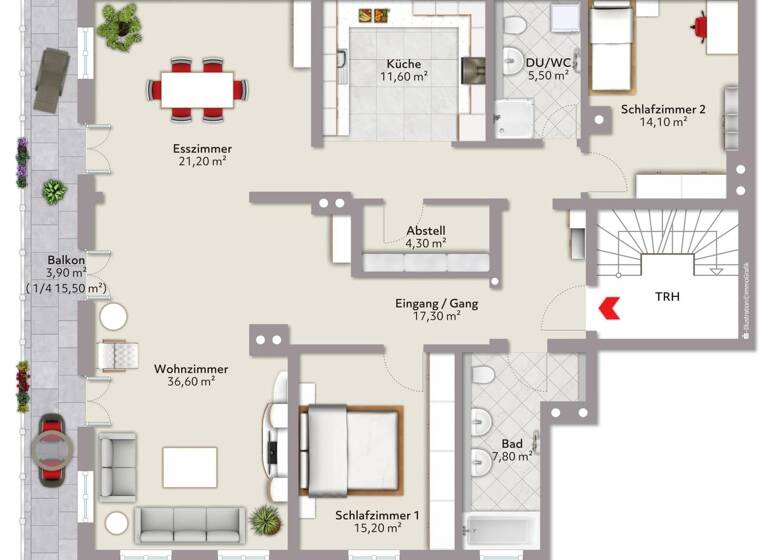 Wohnung zum Kauf 475.000 € 3 Zimmer 137,5 m² Unterwössen 83246