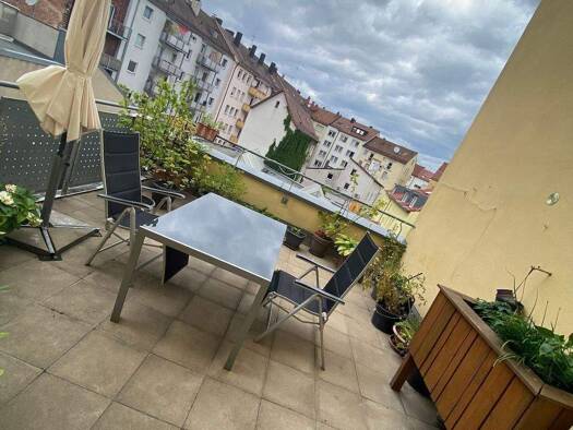 Terrassenwohnung zur Miete 725 € 2 Zimmer 69 m² 2. Geschoss frei ab 01.01.2026 Landgrabenstraße 81 Steinbühl Nürnberg 90443