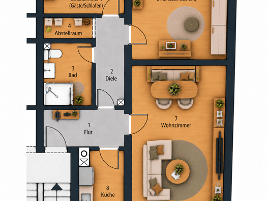 Wohnung zur Miete 735 € 3 Zimmer 76,6 m² Geschoss 1/3 frei ab 01.01.2027 Styrum Mülheim an der Ruhr 45476