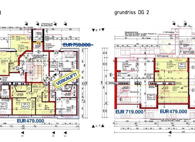 Wohnung zum Kauf - Erstbezug 341.000 € 2 Zimmer 40,2 m² 6. Geschoss frei ab sofort Wien 1180