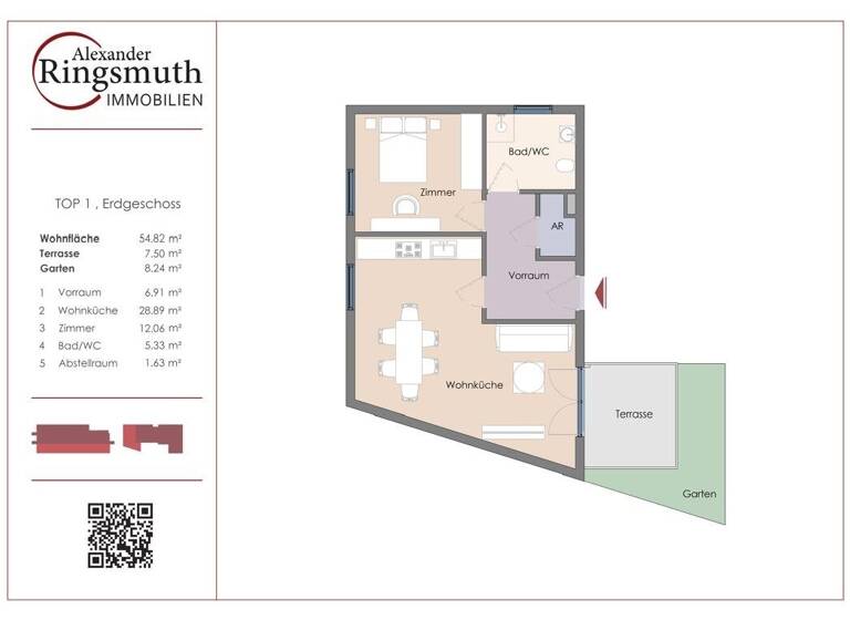 Wohnung zum Kauf - Erstbezug 299.000 € 2 Zimmer 54,8 m² Wolkersdorf im Weinviertel 2120