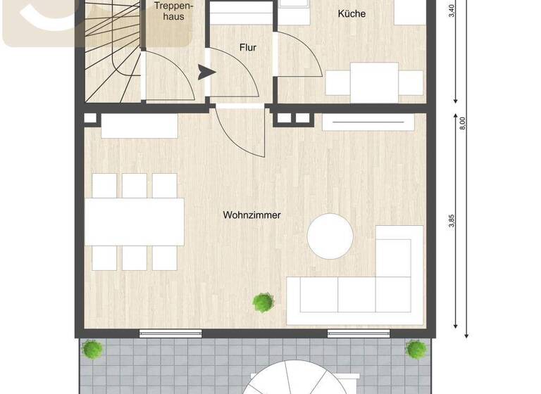 Reihenmittelhaus zum Kauf 229.000 € 5 Zimmer 157 m² 252 m² Grundstück Hellwinkel Wolfsburg 38446