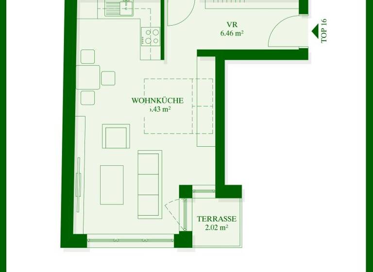 Studio zum Kauf - Erstbezug 218.349 € 1 Zimmer 39,5 m² 2. Geschoss Leopoldigasse Wien 1230