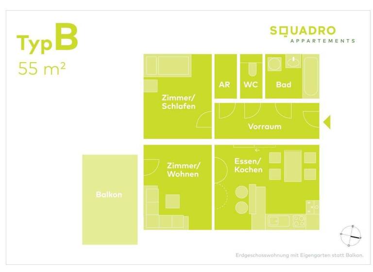 Wohnung zur Miete 872 € 3 Zimmer 54,9 m² Lustenau Linz 4020
