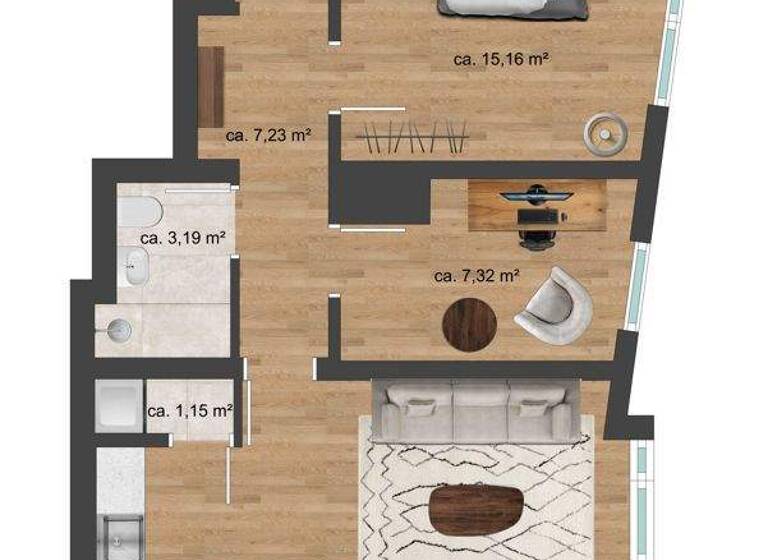 Wohnung zum Kauf 699.000 € 3 Zimmer 61 m² 1. Geschoss Lothstr. 2 Maxvorstadt München 80335