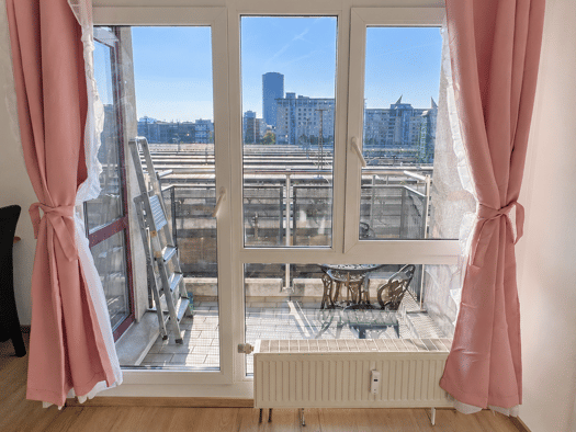 Wohnung zur Miete 1.240 € 2 Zimmer 54 m² Geschoss 4/6 frei ab sofort Gallus Frankfurt am Main 60329