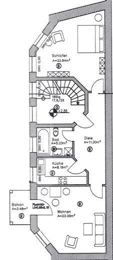 Wohnung zur Miete 720 € 2 Zimmer 72,3 m²<br/>Wohnfläche 1.<br/>Geschoss 01.04.2025<br/>Verfügbarkeit Frankenstraße 43b Altstadt Stralsund 18439