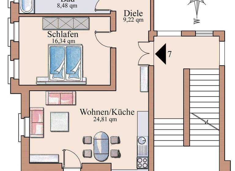 Wohnung zur Miete Wohnen auf Zeit 1.295 € 2 Zimmer 60 m² frei ab 01.11.2026 Striesen-Ost Dresden 01309