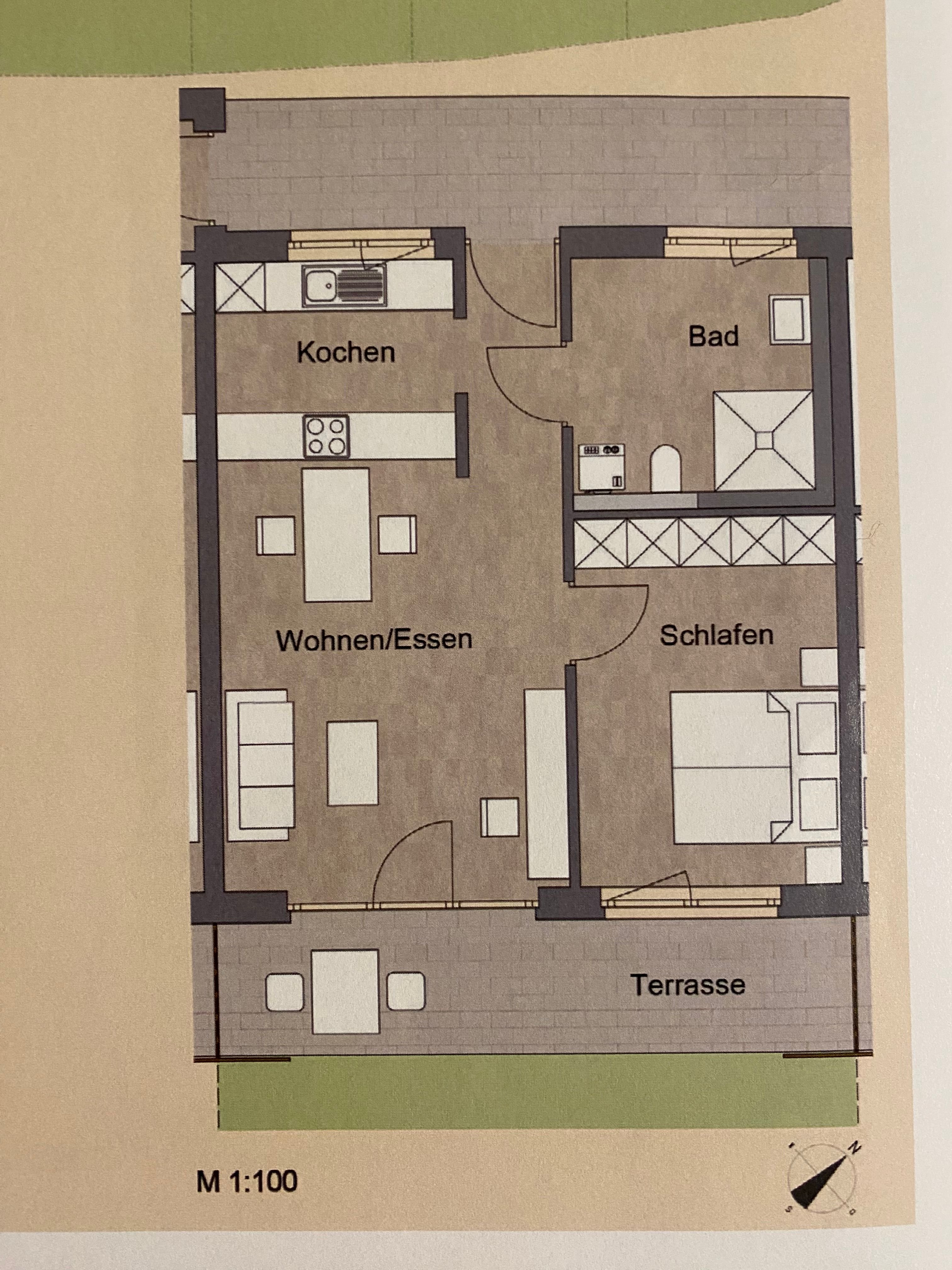 Terrassenwohnung zur Miete 700 € 2 Zimmer 59,2 m²<br/>Wohnfläche EG<br/>Geschoss 01.04.2025<br/>Verfügbarkeit Altfeld Marktheidenfeld 97828