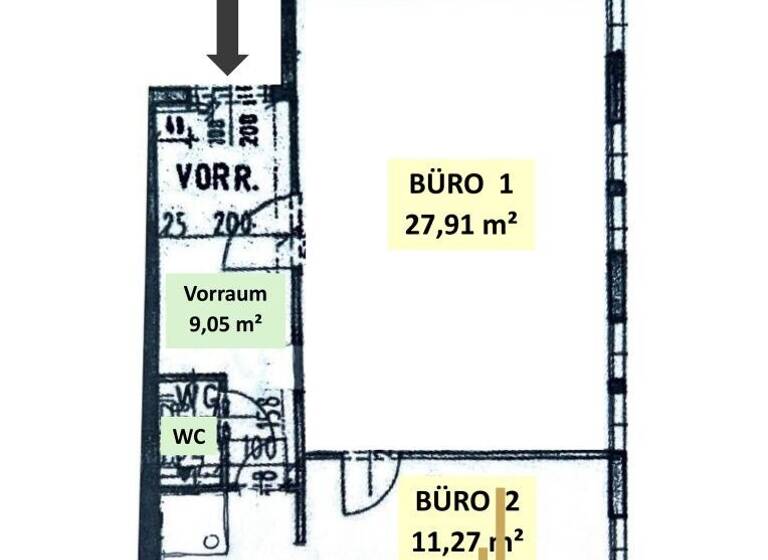 Büro zur Miete 850 € 2 Zimmer 53,7 m² Bürofläche Waidhausenstraße Wien 1140