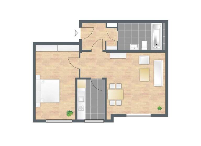 Wohnung zur Miete 432 € 2 Zimmer 52,2 m² EG Zur Scheuren 5 Barmen Wuppertal 42275