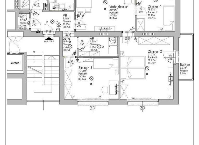 Wohnung zur Miete 1.453 € 4 Zimmer 100,3 m² 2. Geschoss Arsenal 9a Wien 1030