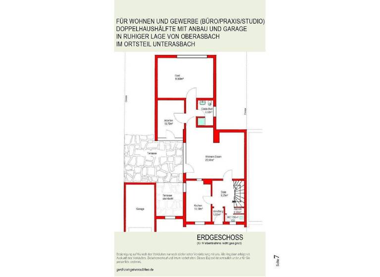 Doppelhaushälfte zum Kauf 449.000 € 6 Zimmer 138 m² 425 m² Grundstück frei ab sofort Unterasbach Oberasbach 90522