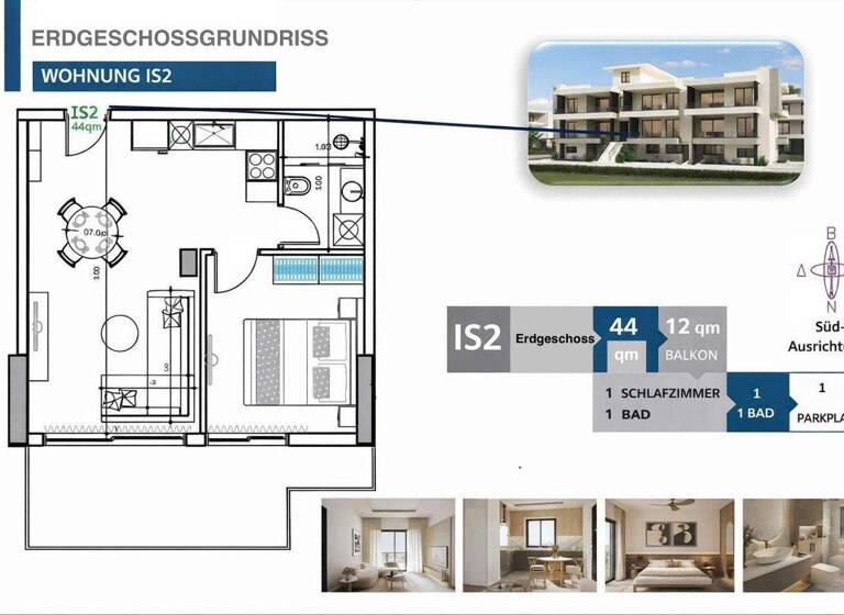 Studio zum Kauf 115.000 € 1 Zimmer 44 m² EG Preveza 48100