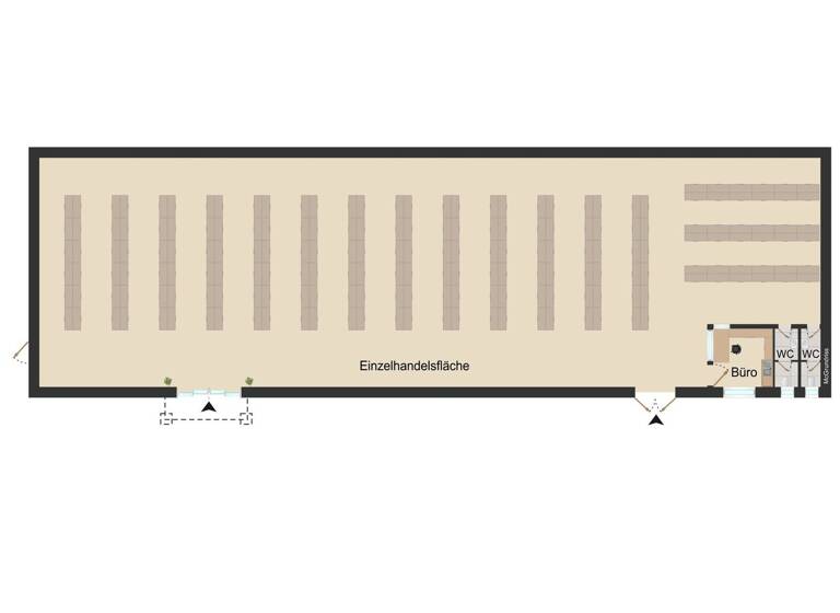 Laden zur Miete 3.710 € 1 Zimmer 530 m² Verkaufsfläche Wismar-Süd Wismar 23970