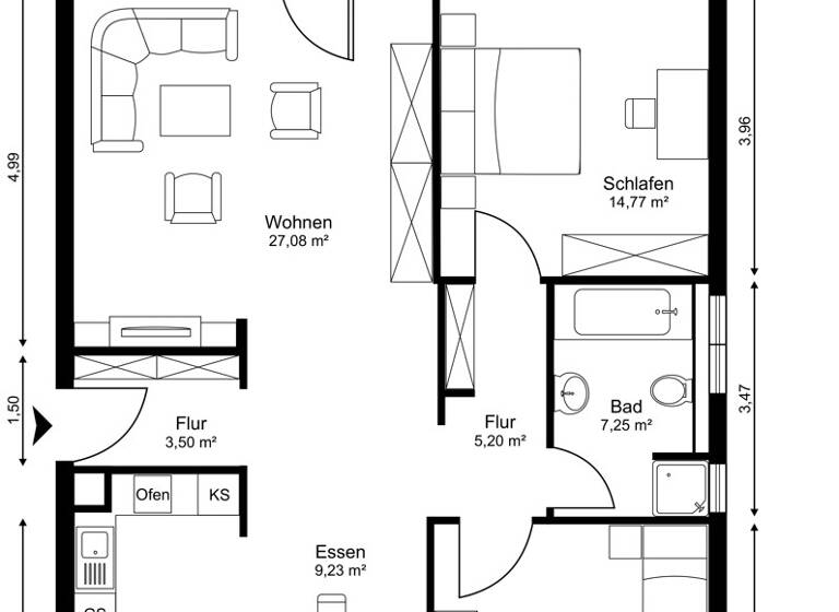 Wohnung zum Kauf 339.000 € 3 Zimmer 91,8 m² 1. Geschoss Dorf Appen 25482