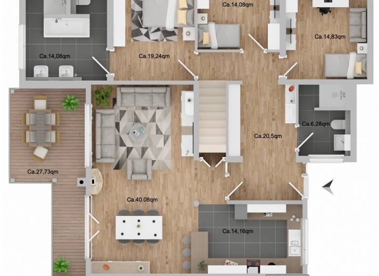 Maisonette zum Kauf 730.000 € 5,5 Zimmer 236 m² 1. Geschoss Rheingönheim Ludwigshafen am Rhein 67067