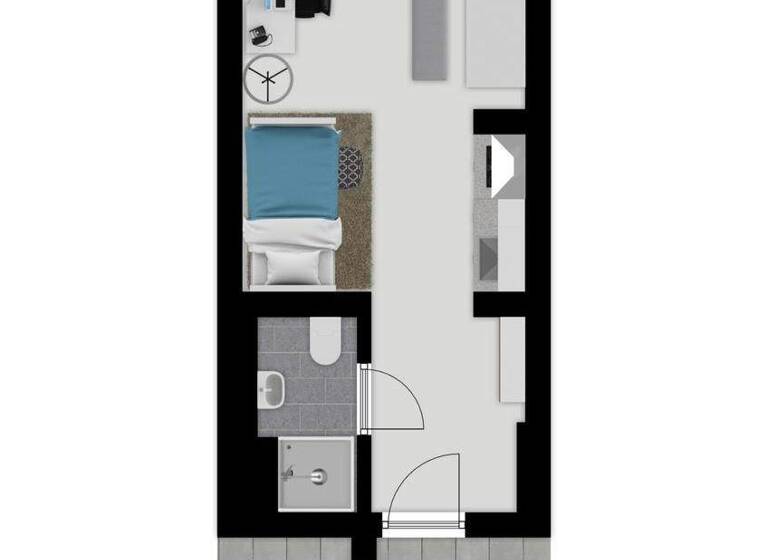 Studio zum Kauf - Erstbezug 182.000 € 1 Zimmer 24,4 m² frei ab sofort Kriegshaber Augsburg 86156