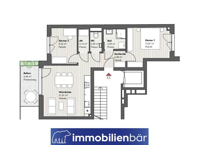 Wohnung zum Kauf - Erstbezug 549.000 € 3 Zimmer 57,3 m² 4. Geschoss Rotenmühlgasse 56 Wien 1120