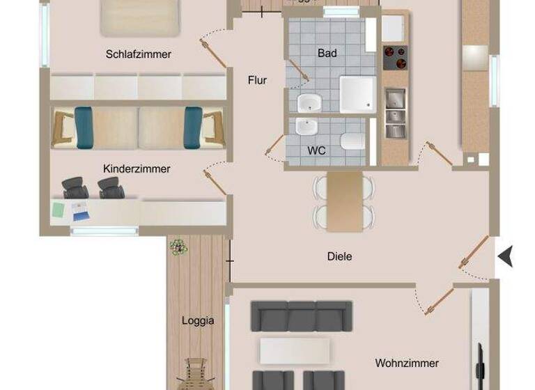 Wohnung zum Kauf 160.000 € 3,5 Zimmer 86,9 m² Stadtgebiet Sankt Georgen 78112
