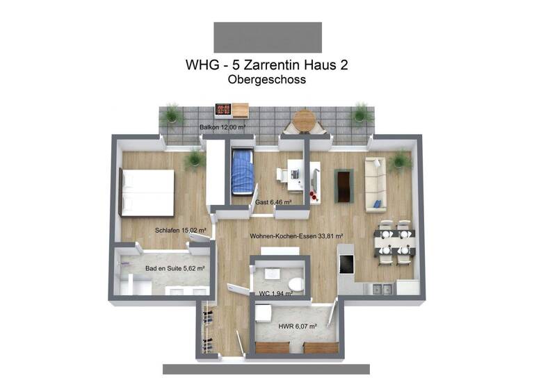 Wohnung zum Kauf - Erstbezug 299.890 € 3 Zimmer 74,8 m² 1. Geschoss Zarrentin Zarrentin am Schaalsee 19246