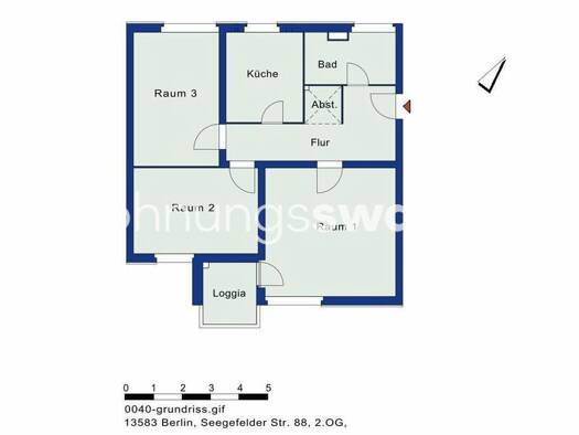 Wohnung zur Miete Tauschwohnung 650 € 3 Zimmer 73 m² 2. Geschoss Spandau Spandau 13583