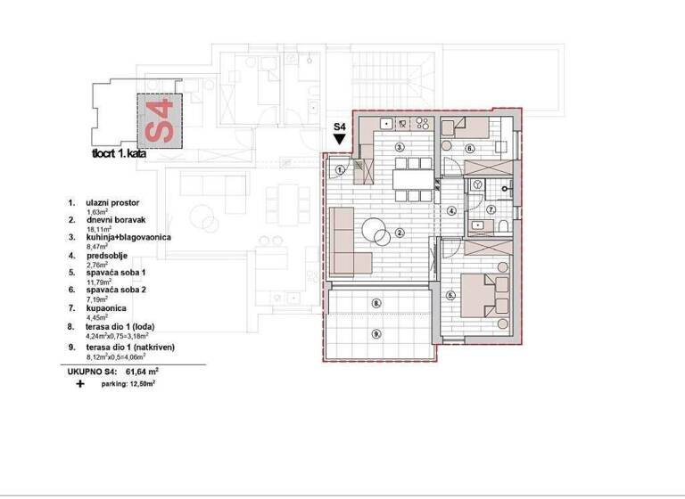 Wohnung zum Kauf 267.000 € 2 Zimmer 67 m² Primosten